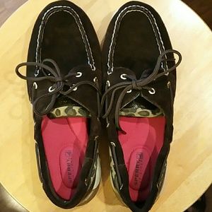 Sperry Top Slider  Leather Chocolate Brown shoes